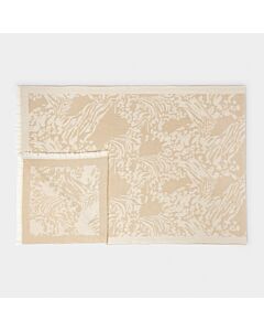 Katie Loxton Printed Blanket Scarf - Chocolate